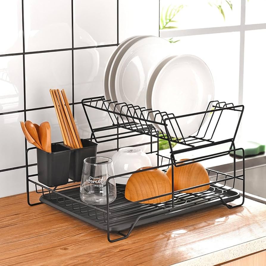 専用になりますm(_ _)m 特殊5層構造で防サビ加工】 水切りラック 360°排水で水が